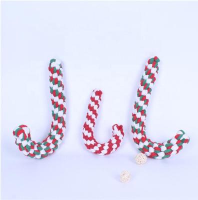 China Viable Toy Rope Of Weaving Grinding Grinding Toys Dog Tooth Knot Pet Christmas Toys Cotton Rope Tooth-Cleaning Rope for sale