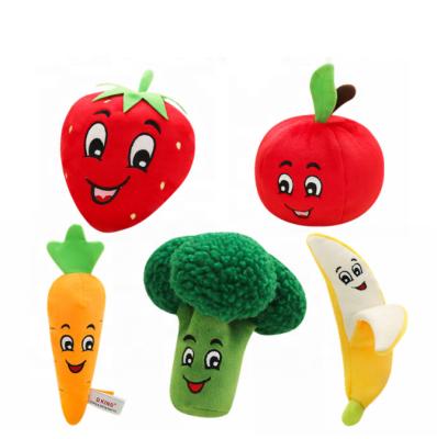 China Viable Pet Plush Toys Sounding Sharp Pet Toys Fruit and Vegetable Plush Stuffed Animal Toys for sale