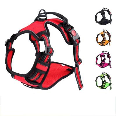 China Custom Viable Wholesale Adjustable Pet Vest Reflective Harness No Pulling Dog Harness for sale