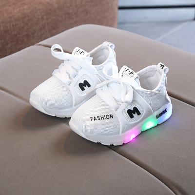 China Hot Selling Lightweight Mesh Kids Sneakers Toddler Shoes LED Light Sports Breathable Shoes for Kids Boys and Girls for sale