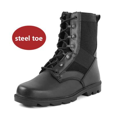 China Wholesale Steel Toe Black High Top Anti-kick Work Safety Shoes Protective Work Shoes for sale