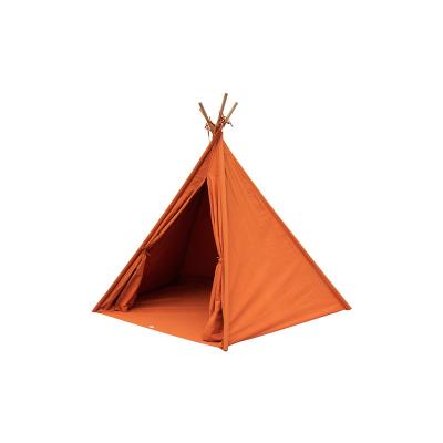 China Custom Portable Folding Cotton Canvas Teepee Indoor Outdoor Kids Children Play Bed Tent for sale