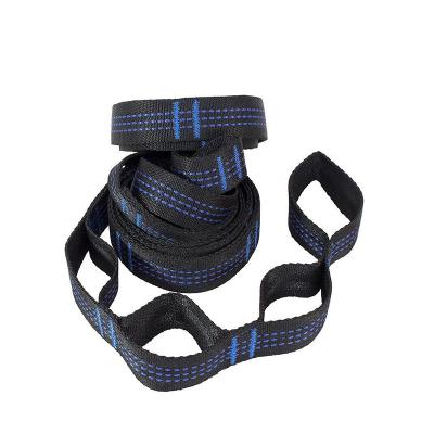 China Wholesale Adjustable Blue Parachute Hammock Camping Straps 300x2.5cm for sale