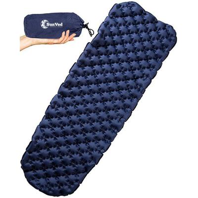 China 20D nylon composite tpu outdoor camping moisture proof mummy shaped inflatable sleeping pad for sale