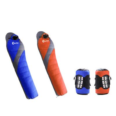 China Nylon Easy Carry Outdoor Cold Weather Mummy Camping Rise Sleeping Bag for sale