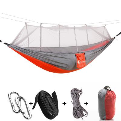 China New Lightweight Double Camping Indoor Travel Hammock With Mosquito Net for sale