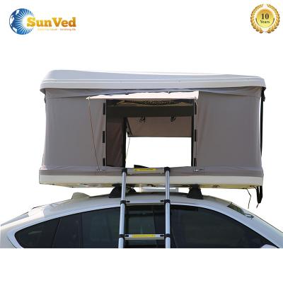 China Luxury aluminum hard shell roof top bed tent glamping tent for sale