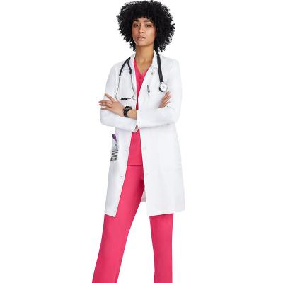 China Wholesale Warm White Lab Coat 6 Pocket Anti-wrinkle Design Women Integral Doctor's Coat Casual Fit And Two Way Stretch Fabric for sale