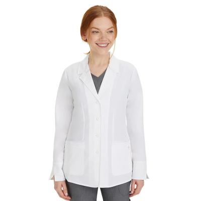 China Anti-wrinkle Women's Lab Coat 3 Pocket Full Length Sleeve Full Length Minimalist Consultation Coat for sale