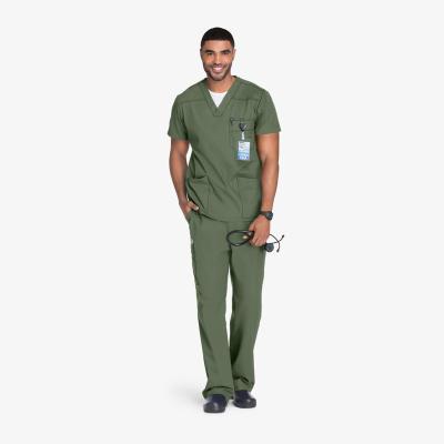 China Anti-Wrinkle Best Selling Men's Scrub Sets Wear Comfortable And Medical Pants Durable Hospital Uniform V-Neck Scrubs for sale