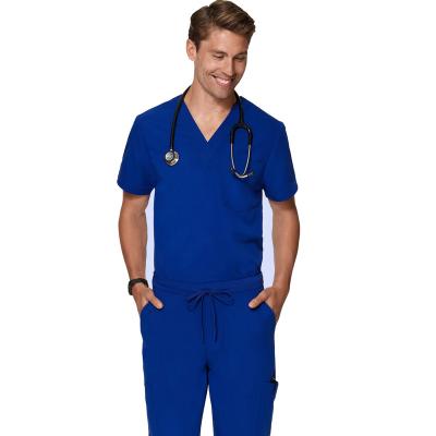 China 2022 Wholesale Men's Classic Design Anti-wrinkle Scrub Hospital Work Wear Senior Nursing Uniform for sale