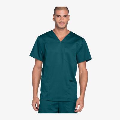 China Factory Outlet Men Anti-Wrinkle Scrub Set V-Neckline Scrub Carefabric Durable Easy Hospital Pants Superior And Cargo Medical Uniforms for sale