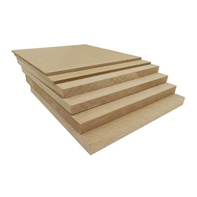 China Wood Fiber 2mm 3mm 5mm 6mm 12mm 15mm 16mm 18mm 20mm 21mm Thickness Melamine MDF Plain MDF Raw MDF Board for sale