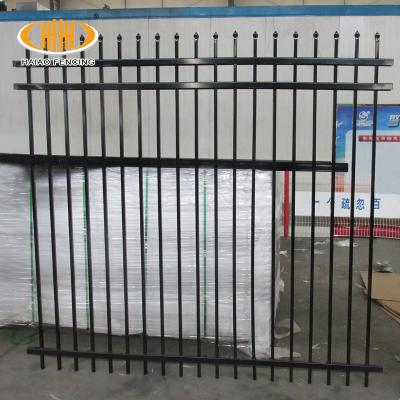 China Easily assembled steel fence Pakistan/lowes wrought iron railings/prefab solid metal fence panels for sale