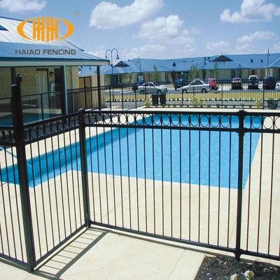 China Easily Assembled High Quality Prefab Metal Flat Surface 8x8 Black Fence Panels for sale