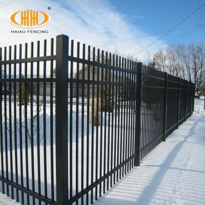 China Easily Assembled Cheap Metal Fencing Homes And Garden Rod Top Tubular Steel Picket Fence for sale