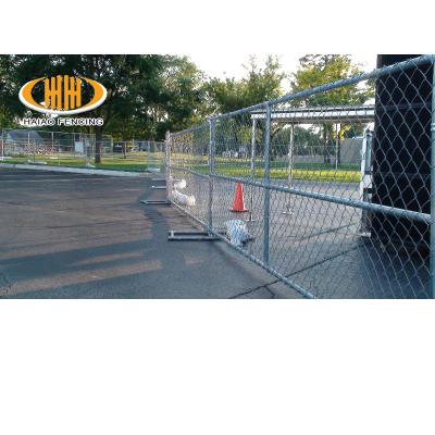 China Easily Assembled Temporary Chain Link Fence Panel CHAIN ​​AS 6' X 10 PANELS 10' W X 6' H Construction Temp Fence for sale