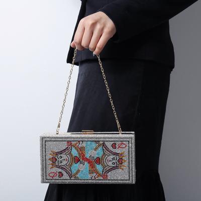 China Diamond Queen Playing Card Party Clutch Bag Luxury Fashionable Handmade / New Glitter Rhinestone for sale