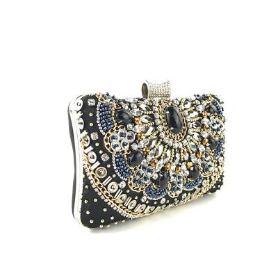 China Factory Sales New Rhinestone Rhinestone Clutch Box/Diamond Clutch Crystal Stone Evening Clutch Bag Shoulder Bag for sale