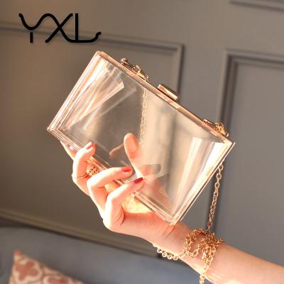 China High quality daily wear multi-colors gold frame ladies fashion bag acrylic box for sale