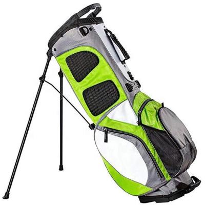 China Nylon fabric +plastic Wholesale Durable Lightweight Mini Logo Custom Golf Stand Bags for Men and Women for sale