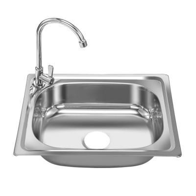 China Modern Design Modern Kitchenroom Height Pressing Single Bowl Stainless Steel Kitchen Sink for sale