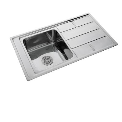 China Modern Commercial Polishes Surface 304 Stainless Steel Single Bowl Kitchen Sink for sale