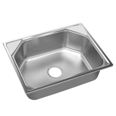 China Apartment Modern Design Single Bowl Height Stainless Steel Kitchen Sink for sale