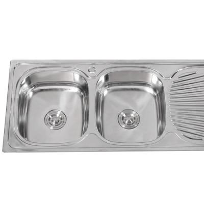 China Modern Sale 2021Rectangular True Top Double Handmade Miniature Kitchen Sink for sale