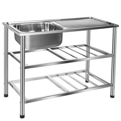 China Minimalist Multifunctional Three-Layer Stainless Steel Kitchen Dish Rack for sale