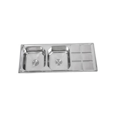 China Best Selling Luxury Handmade Modern Kitchen Sink Stainless Steel Double Bowl for sale