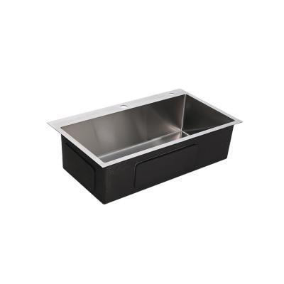 China Apartment Modern Design Single Bowl Height Stainless Steel Kitchen Sink for sale