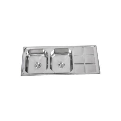 China Best Selling Luxury Handmade Modern Kitchen Sink Stainless Steel Double Bowl for sale