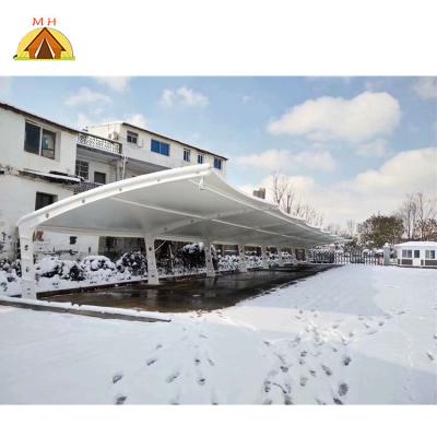 China Design Steel Structure PVC/PVDF Membrane Roof Car Parking Canopy/Car Parking Shed UV Resistant Cheap Hot Sale for sale