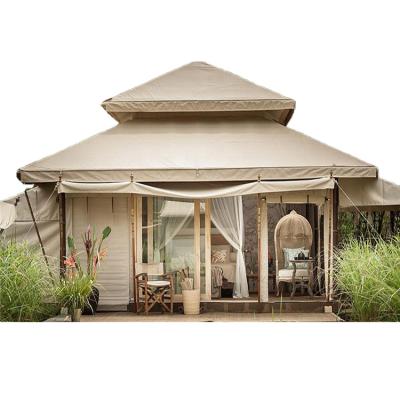 China New design custom luxury hotel outdoor tents UV resistant glamping house bathroom tents for sale