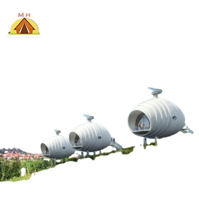 China Sea Shell and Bee glamping steel structures Diamond Ground Nail hexagonal luxury safari membrane tent for sale