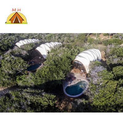 China Modern design UV resistant shell shape modern design house glamping tent for outdoor resort camping for sale