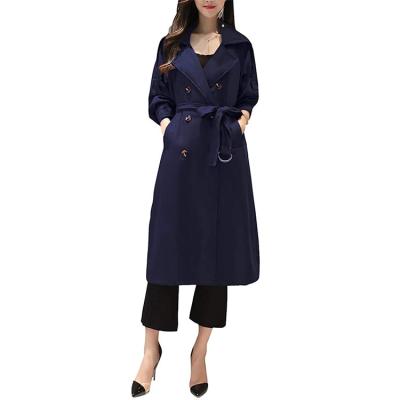 China Custom Women's Anti-Wrinkle Anti-wrinkle Causal Cross Spring Long Autumn Ditch Coat With Belt for sale