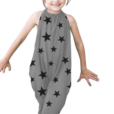 China Breathable Breathable Custom Self Tied Floral Print Baby Overalls With Pockets for sale