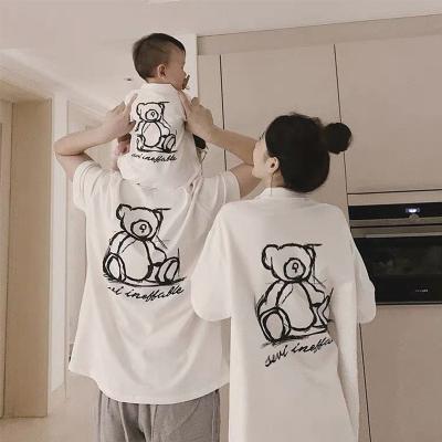 China Breathable Mommy and Me Family Matching 2021 Tee Shirt Set Breathable Mother Daughter T-shirts Custom Baby Mommy Set Matching Women Overalls Outfit for sale