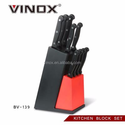 China Disposable Cutlery Knife Block Set Durable 10 Piece Stainless Steel Kitchen Knife Set for sale