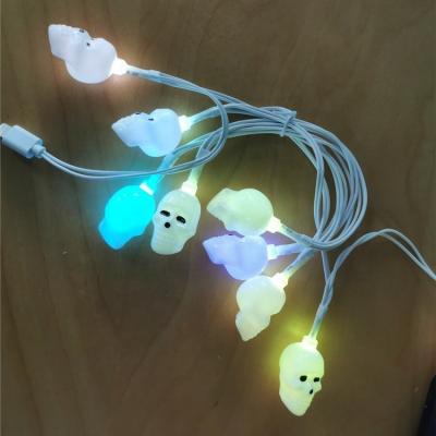 China Hot Selling Mobile Camera Multiple Use USB Cable Cute Led Skull Shape Light for sale