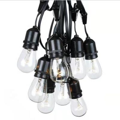 China 7.6M/25LEDS S14 Filament Bulb Outdoor Garden Waterproof IP65 7.6M LED String Lights for sale