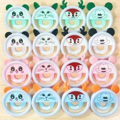 China For New Best Photography OEM Cute Cartoon Printing Mobile Phone Mini Selfie Ring Light for sale