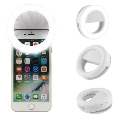 China Plastic+ABS Selfie Ring Light , Portable Removable Selfie Fill Light For Smart Phone Photography for sale