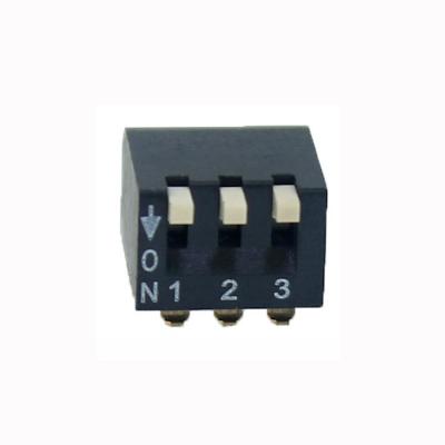 China Black Type SPST 2.54mm Pitch SMD Gullwing DIP Switch NPM03 3 Position PIANO 3 Position PIANO DIP Switch for sale