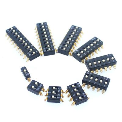 China 2.54mm Pitch IC Type SMD DIP Switch 1 2 3 4 5 6 7 8 Position RoHS Appliances 2.54mm SMD DIP Switch for sale