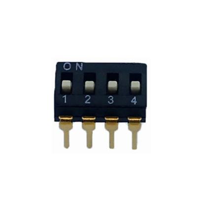 China DIP 2.54mm Pitch Through-hole Design 4 Pole Standard DIP Switch DI Series for sale