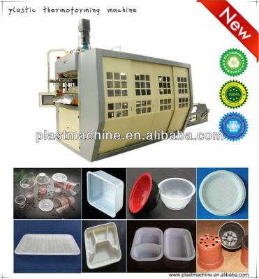 China Full Servo Motor High Precision PP Plastic Control Cup Thermoforming Machine for sale