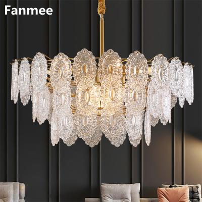 China Modern Decoration LED Indoor Lighting Luxury Chandeliers Lighting Vintage Round Ceiling Glass Lamps Material Decoration Home Bedroom Living Room Lighting Fixture for sale